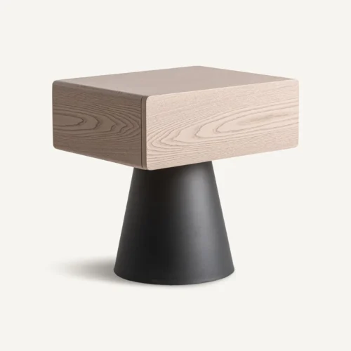 Table de chevet Crolles sable et noir Vical Home — vue 2