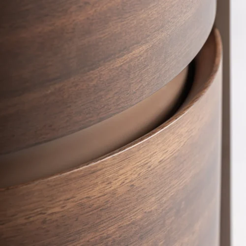 Table de chevet Giswil marron et blanc Vical Home — vue 5