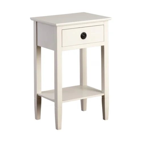 Table de chevet gris clair niche Ixia 40 cm