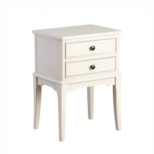Table de chevet gris clair pieds hauts Ixia 40 cm