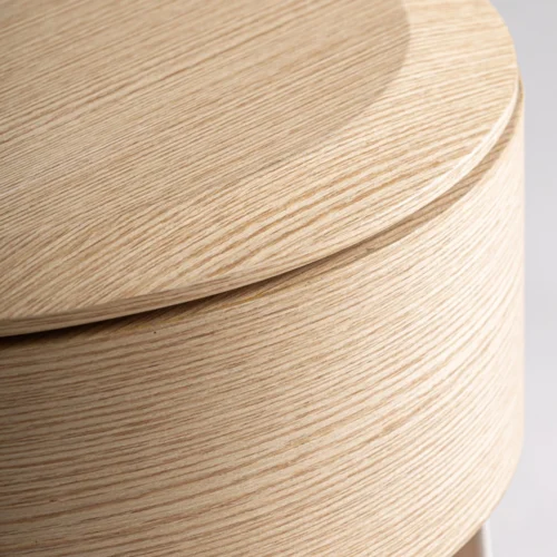 Table de chevet Huez sable et blanc cassé Vical Home — vue 3