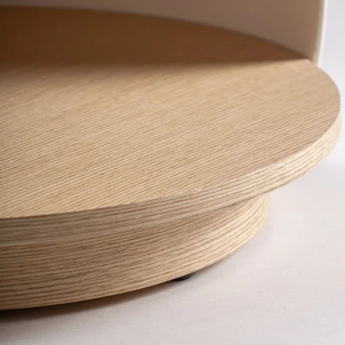 Table de chevet Huez sable et blanc cassé Vical Home — vue 5
