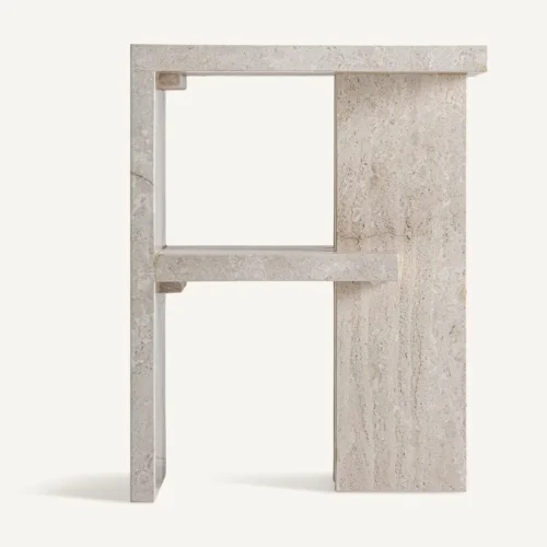 Table de chevet Korba marbre beige Vical Home