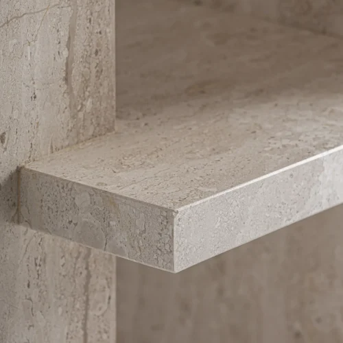 Table de chevet Korba marbre beige Vical Home — vue 6