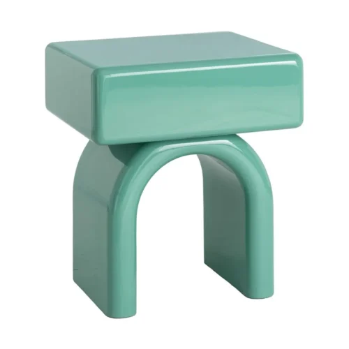 Table de chevet laquée vert Ixia 50 cm