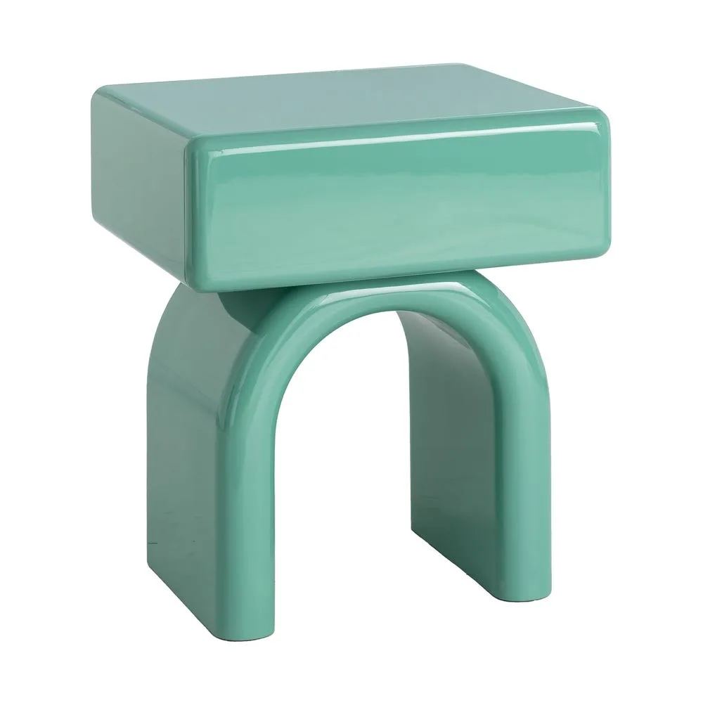Table de chevet laquée vert Ixia 50 cm