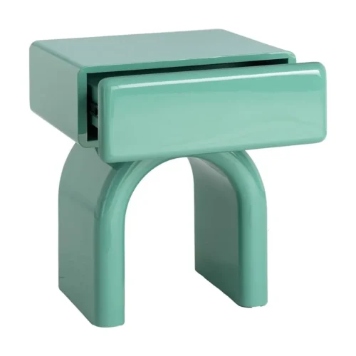 Table de chevet laquée vert Ixia 50 cm — vue 2