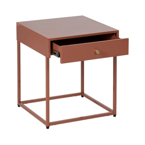 Table de chevet métal terre cuite Ixia 43 cm — vue 3