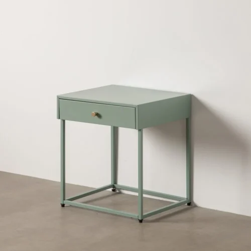 Table de chevet métal vert Ixia 43 cm