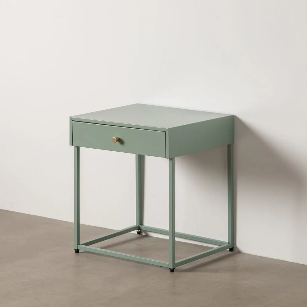 Table de chevet métal vert Ixia 43 cm