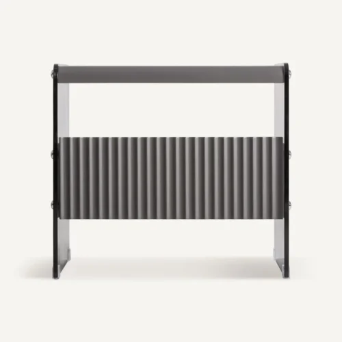 Table de chevet Meylan gris et verre Vical Home