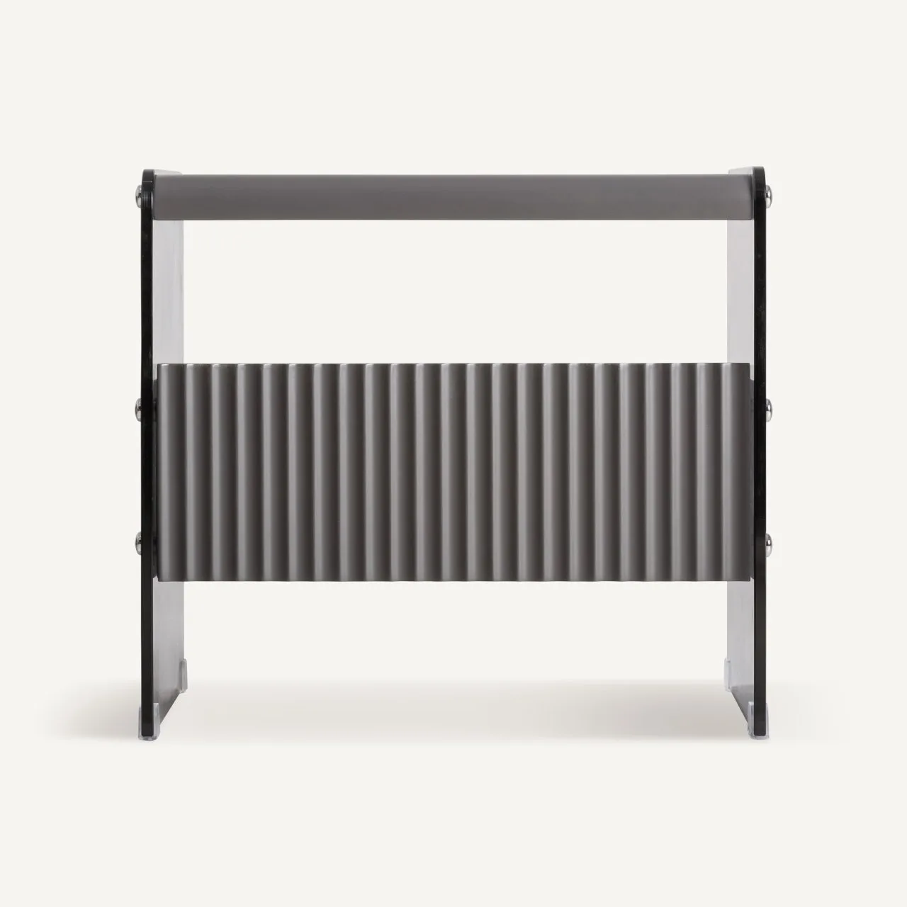 Table de chevet Meylan gris et verre Vical Home