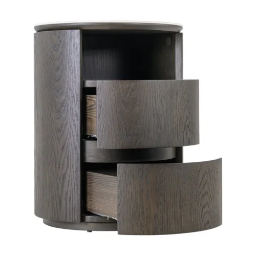 Table de chevet Nando marron 2 tiroirs Richmond Interiors — vue 5