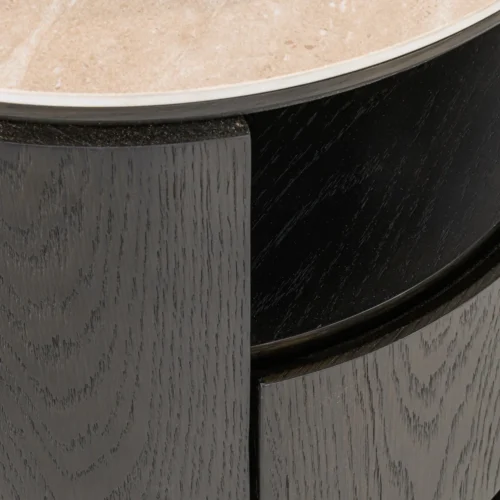 Table de chevet Nando marron 2 tiroirs Richmond Interiors — vue 7