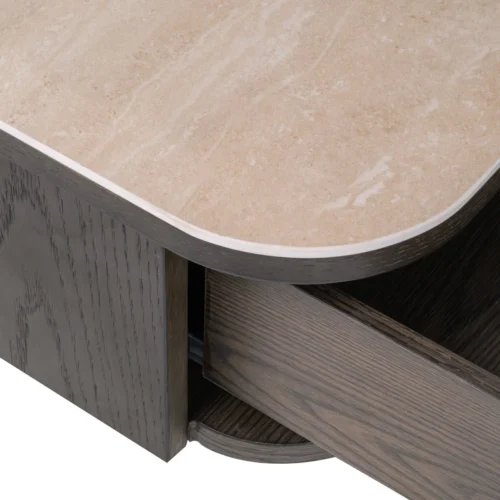 Table de chevet Nando marron murale Richmond Interiors — vue 4