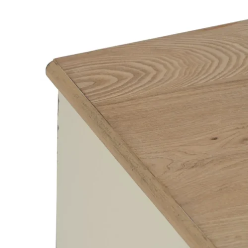 Table de chevet naturel-crème pieds bas Ixia 50 cm — vue 5