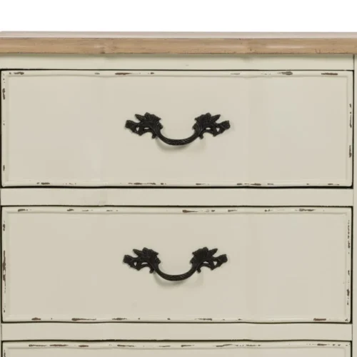 Table de chevet naturel-crème pieds bas Ixia 50 cm — vue 7
