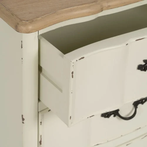 Table de chevet naturel-crème pieds bas Ixia 50 cm — vue 8