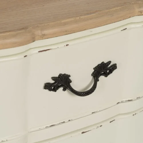 Table de chevet naturel-crème pieds bas Ixia 50 cm — vue 9