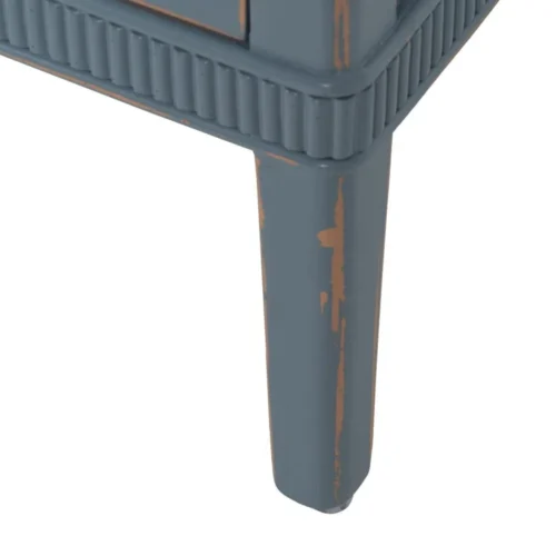 Table de chevet naturel et bleu Ixia 50 cm — vue 10