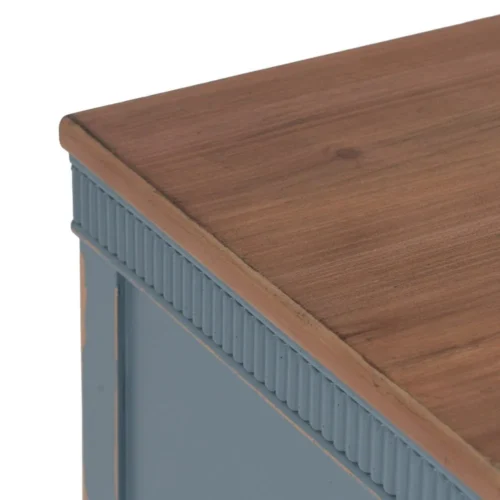 Table de chevet naturel et bleu Ixia 50 cm — vue 4