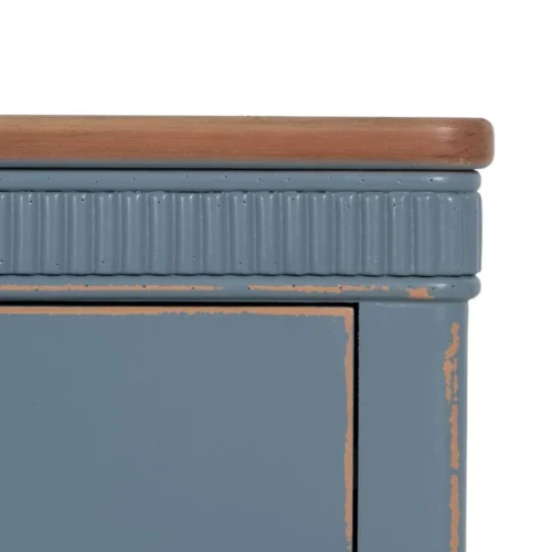 Table de chevet naturel et bleu Ixia 50 cm — vue 5