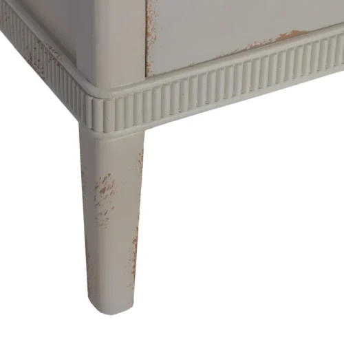 Table de chevet naturel et crème Ixia 50 cm — vue 3