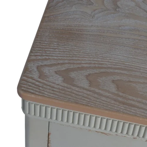 Table de chevet naturel et crème Ixia 50 cm — vue 6