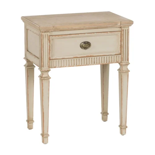Table de chevet naturel et crème pieds hauts Ixia 56 cm — vue 3