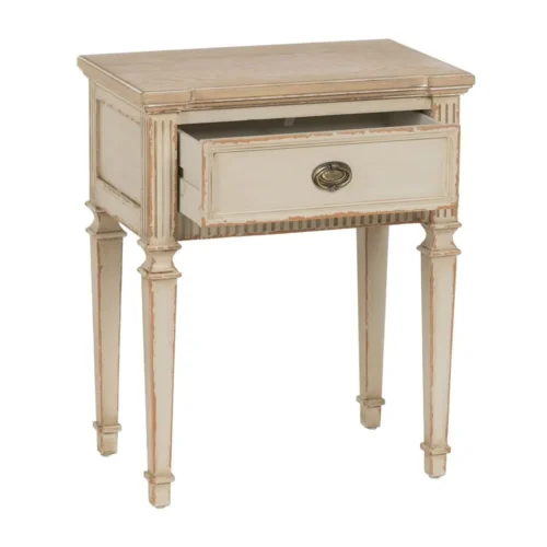Table de chevet naturel et crème pieds hauts Ixia 56 cm — vue 4