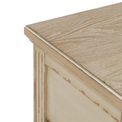 Table de chevet naturel et crème pieds hauts Ixia 56 cm — vue 5