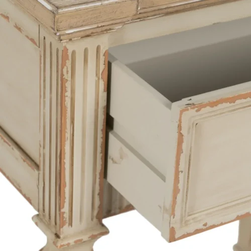 Table de chevet naturel et crème pieds hauts Ixia 56 cm — vue 8