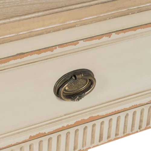 Table de chevet naturel et crème pieds hauts Ixia 56 cm — vue 9