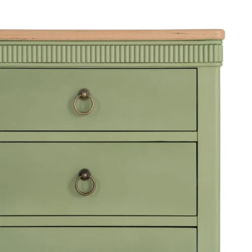 Table de chevet naturel et vert Ixia 50 cm — vue 4