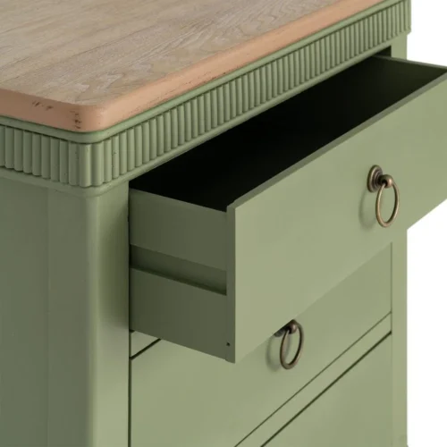 Table de chevet naturel et vert Ixia 50 cm — vue 6