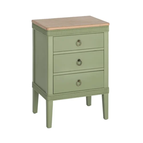 Table de chevet naturel et vert Ixia 50 cm — vue 8