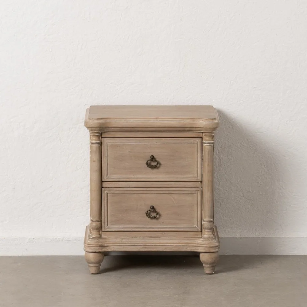 Table de chevet naturel pieds bas Ixia 48 cm