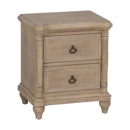 Table de chevet naturel pieds bas Ixia 48 cm — vue 3