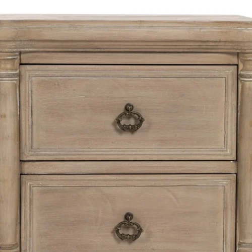 Table de chevet naturel pieds bas Ixia 48 cm — vue 7