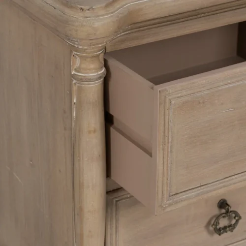 Table de chevet naturel pieds bas Ixia 48 cm — vue 8