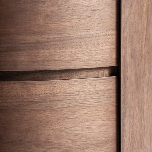 Table de chevet Stuetta chêne et pierre frittée blanche Vical Home — vue 8