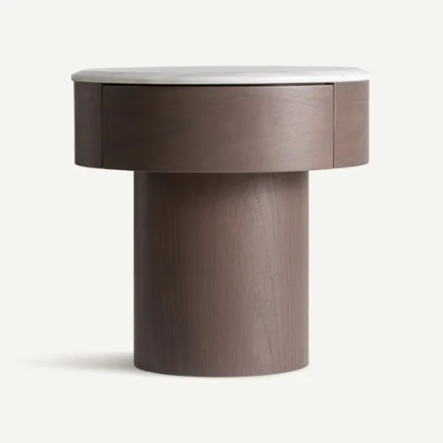 Table de chevet Stuetta wengé et marbre Vical Home