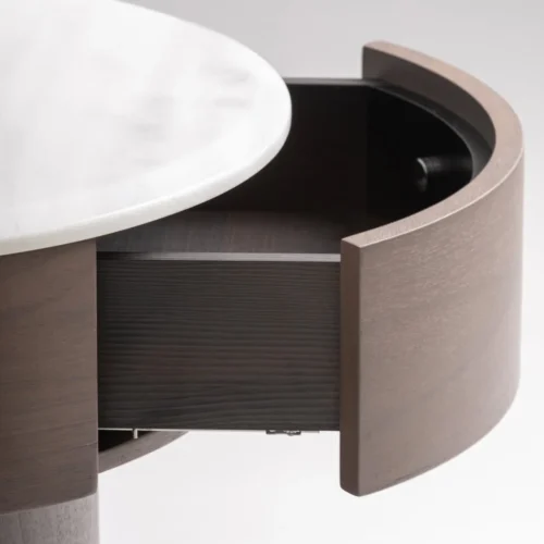 Table de chevet Stuetta wengé et marbre Vical Home — vue 5