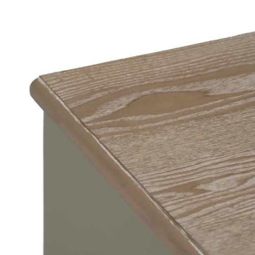 Table de chevet taupe 3 tiroirs Ixia 50 cm — vue 4