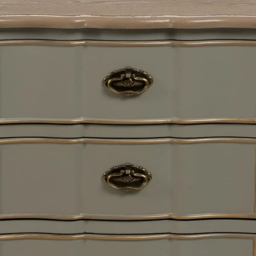 Table de chevet taupe 3 tiroirs Ixia 50 cm — vue 5