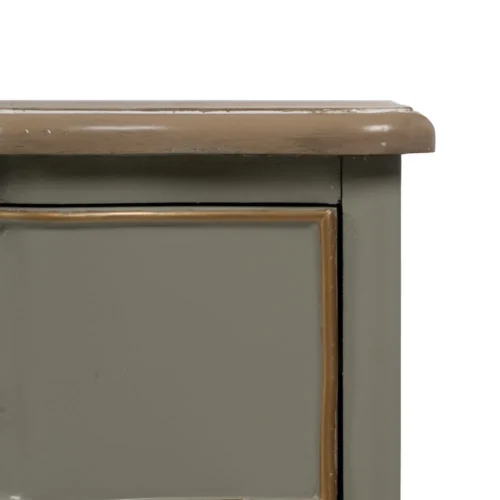 Table de chevet taupe 3 tiroirs Ixia 50 cm — vue 9