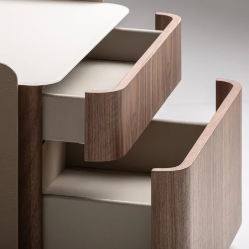 Table de chevet Vizille noyer et beige Vical Home — vue 6