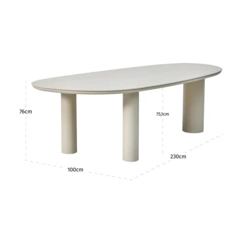 Table de jardin Jabali beige Richmond Interiors — vue 7