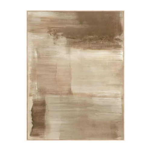 Tableau abstrait dégradé taupe et brun doré Ixia 120 × 150 cm