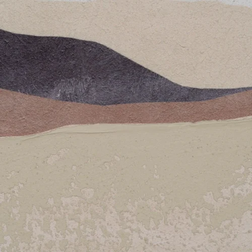 Tableau abstrait ondulations beige et doré Ixia 80 × 100 cm — vue 2